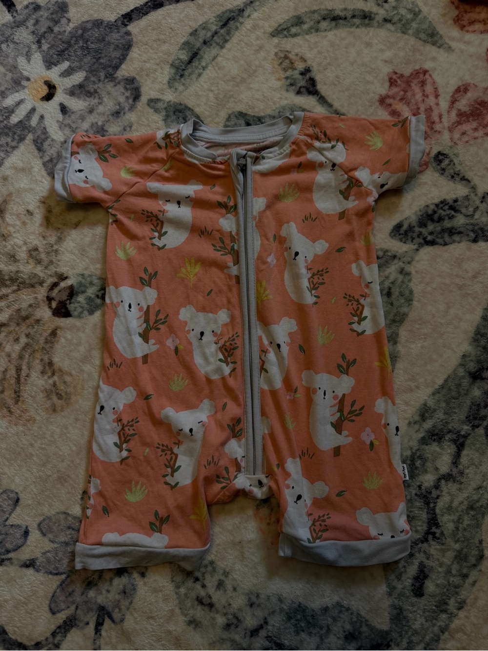 Little Sleepies Peach Koala Short Sleeve One-Piece